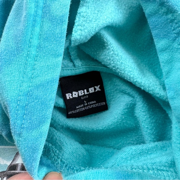 Roblox Sweater Kids Large Blue Pullover Hoodie Sweatshirt Video Game Kids Youth - Picture 3 of 10